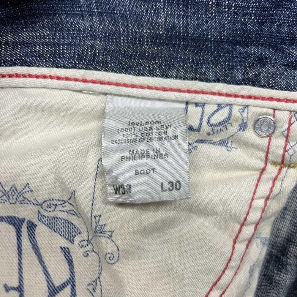 Levi's Red Collection Men's Boot Cut Jeans Cotton Denim 33x30 Blue‎ Vintage Y2K - Picture 9 of 10